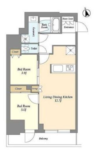 グランカーサ船堀Ⅱ　901号室　間取り