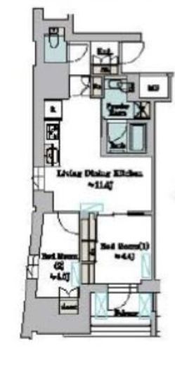 ブリリアイスト墨田曳舟　1201号室　間取り