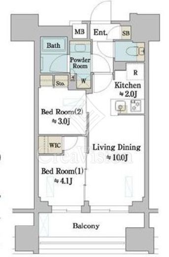 ブリリアイスト墨田曳舟　1203号室　間取り
