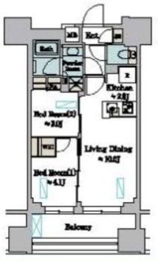 ブリリアイスト墨田曳舟　1203号室　間取り