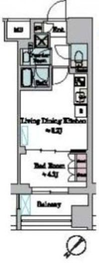 ブリリアイスト墨田曳舟　702号室　間取り