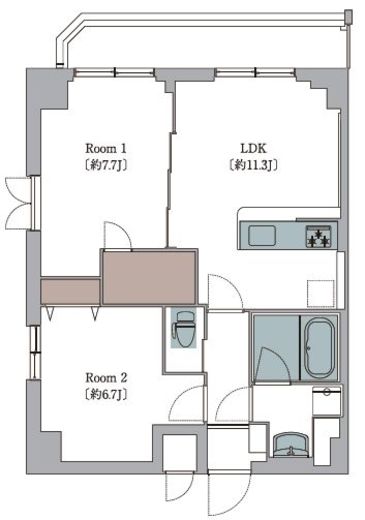 L'Foria瑞江　205号室　間取り