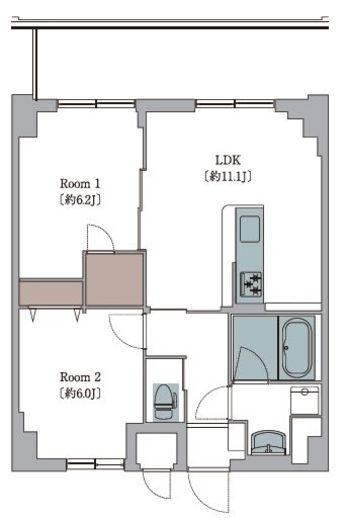 L'Foria瑞江　502号室　間取り