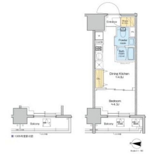 プラウドフラット錦糸町ウエスト　1105号室　間取り