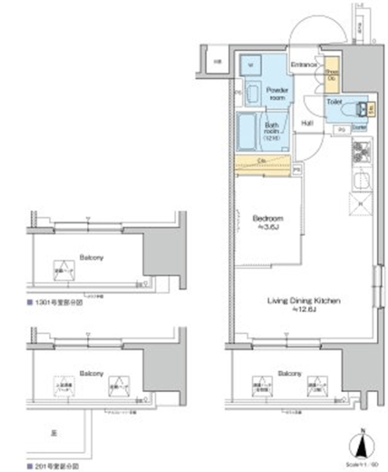 プラウドフラット錦糸町ウエスト　501号室　間取り