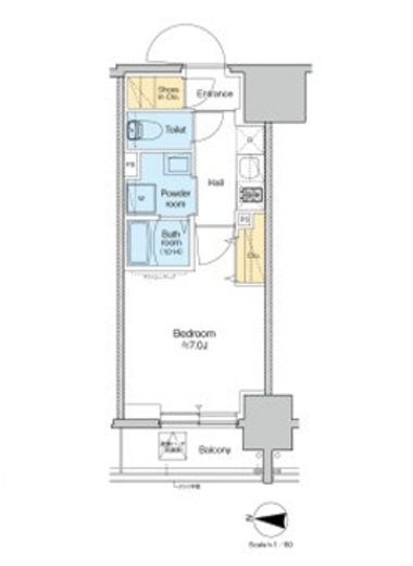 プラウドフラット錦糸町ウエスト　806号室　間取り