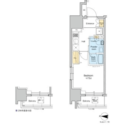 プラウドフラット錦糸町ウエスト　907号室　間取り