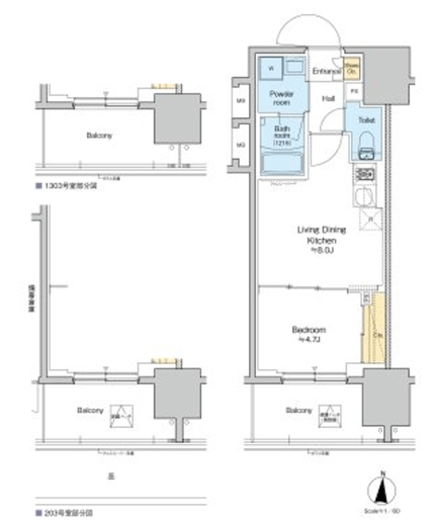 プラウドフラット錦糸町ウエスト　603号室　間取り