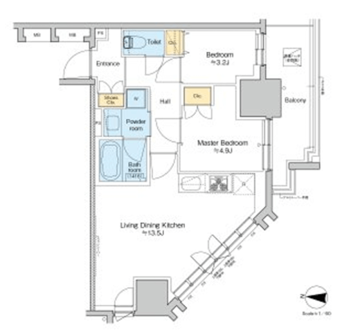 プラウドフラット錦糸町ウエスト　604号室　間取り