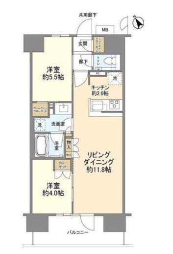 クレヴィア上野入谷　404号室　間取り