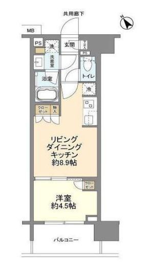 クレヴィア上野入谷　903号室　間取り