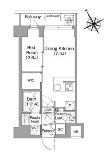 コンフォリア・リヴ平井MUTIO　308号室　間取り