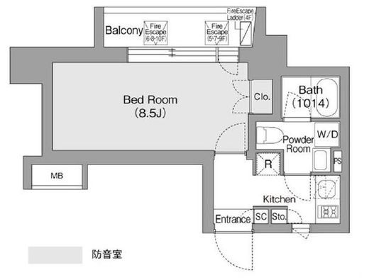コンフォリア・リヴ森下MUTIO　501号室　間取り