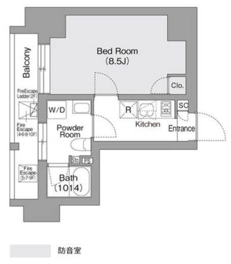 コンフォリア・リヴ森下MUTIO　603号室　間取り