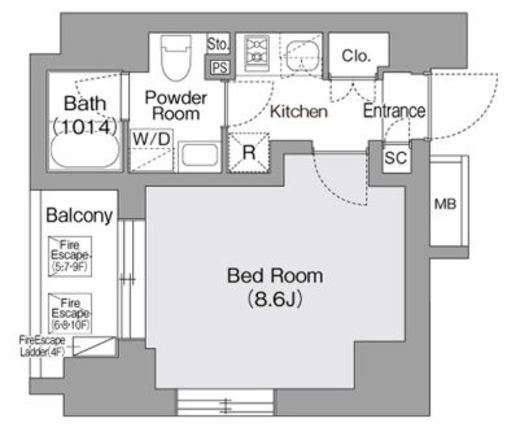 コンフォリア・リヴ森下MUTIO　604号室　間取り