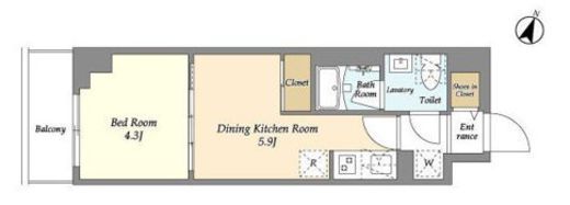 グランエール森下EAST　703号室　間取り