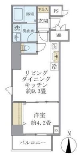 シティフォレスト森下　101号室　間取り