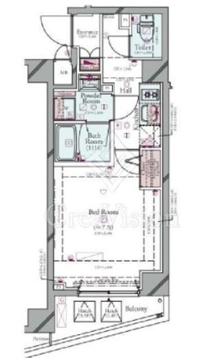 コンシェリア清澄白河 THE RESIDENCE　208号室　間取り
