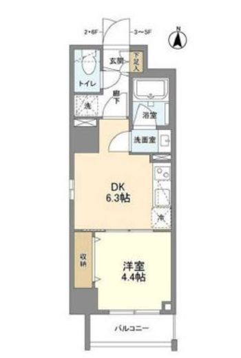 ウェルスクエア錦糸町SOUTH　502号室　間取り