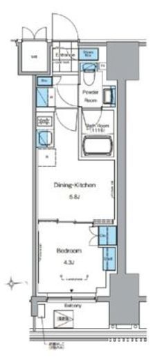 ルフォンプログレ田原町　403号室　間取り