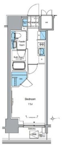 ルフォンプログレ田原町　804号室　間取り