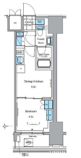 ルフォンプログレ田原町　1003号室　間取り
