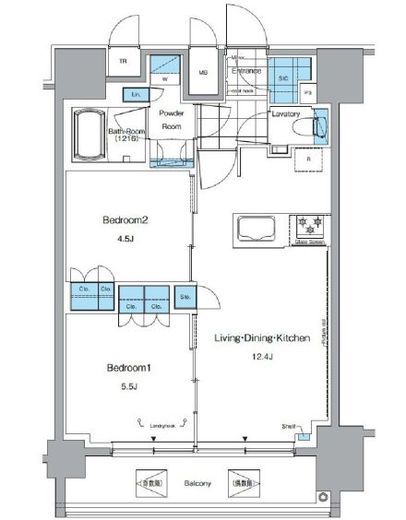 ルフォンプログレ田原町　1502号室　間取り