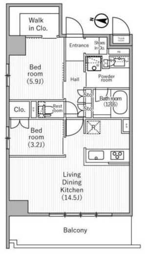 nido MINOWA　403号室　間取り