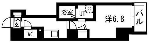 TRADIS秋葉原　1002号室　間取り