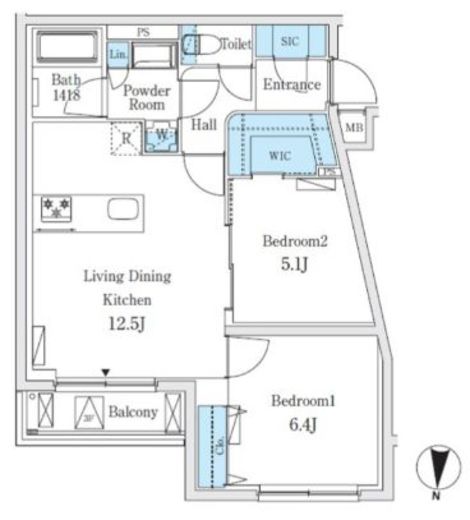 SOLASIAresidence亀戸 (ソラシアレジデンス亀戸)　206号室　間取り