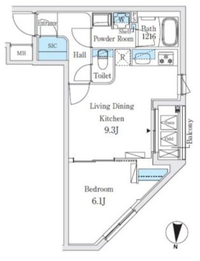SOLASIAresidence亀戸 (ソラシアレジデンス亀戸)　301号室　間取り