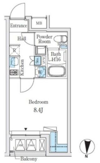 SOLASIAresidence亀戸 (ソラシアレジデンス亀戸)　402号室　間取り