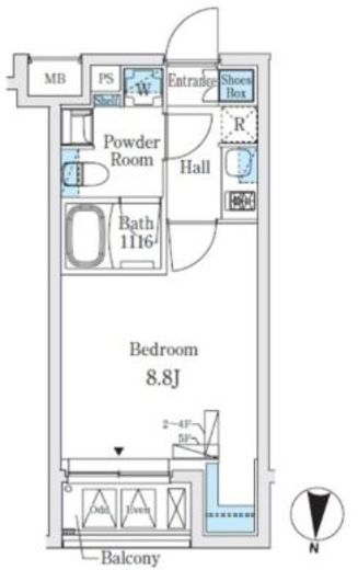 SOLASIAresidence亀戸 (ソラシアレジデンス亀戸)　403号室　間取り