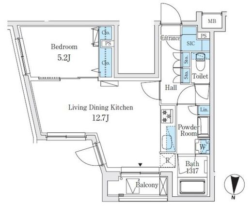SOLASIAresidence亀戸 (ソラシアレジデンス亀戸)　504号室　間取り