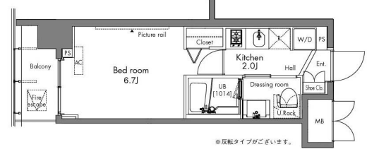 プラウドフラット隅田リバーサイド　407号室　間取り