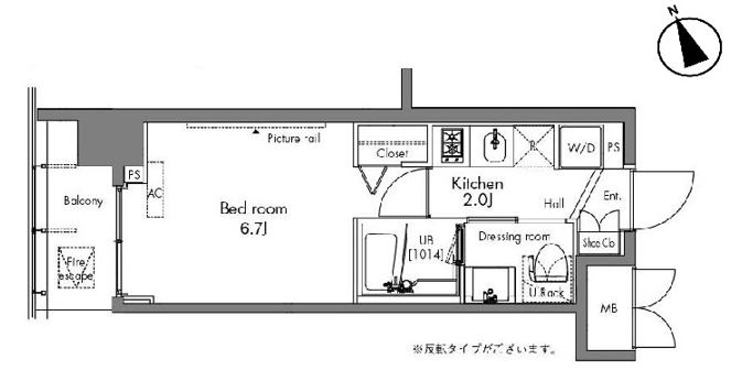 プラウドフラット隅田リバーサイド　708号室　間取り