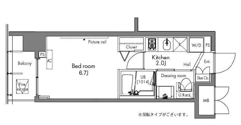 プラウドフラット隅田リバーサイド　906号室　間取り
