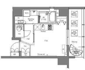 プラウドフラット隅田リバーサイド　301号室　間取り