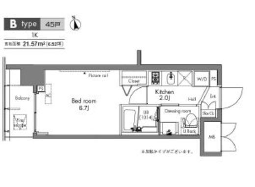プラウドフラット隅田リバーサイド　508号室　間取り