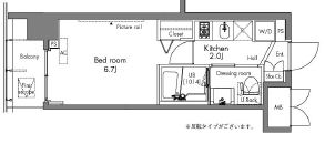 プラウドフラット隅田リバーサイド　610号室　間取り