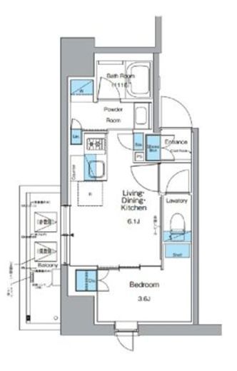 ルフォンプログレ上野御徒町　401号室　間取り
