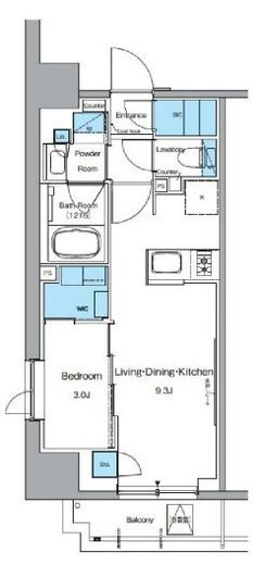 ルフォンプログレ上野御徒町　702号室　間取り