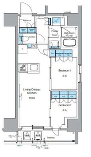 ルフォンプログレ上野御徒町　704号室　間取り