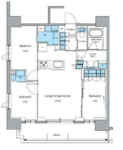 ルフォンプログレ上野御徒町　1002号室　間取り