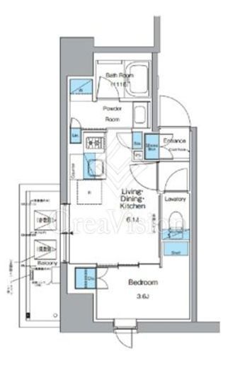 ルフォンプログレ上野御徒町　701号室　間取り