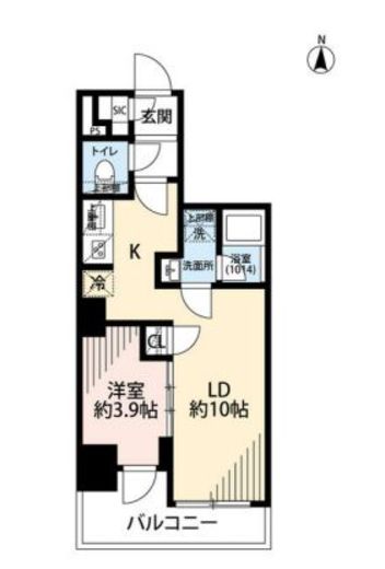 プレール・ドゥーク亀戸Ⅵ　1201号室　間取り