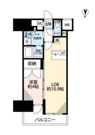 プレール・ドゥーク亀戸Ⅵ　307号室　間取り