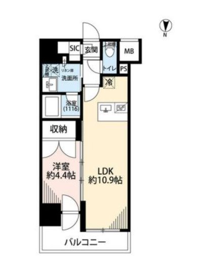 プレール・ドゥーク亀戸Ⅵ　705号室　間取り