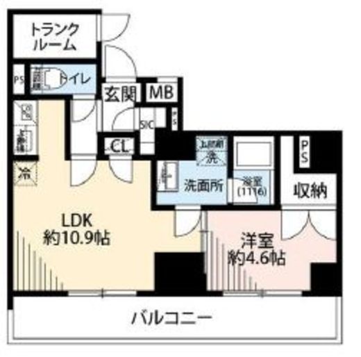 プレール・ドゥーク亀戸Ⅵ　804号室　間取り