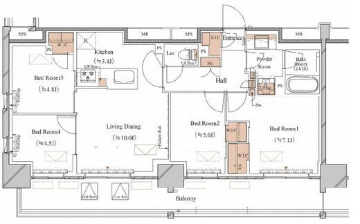 ブランシエスタ木場　310号室　間取り